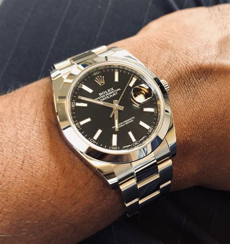 rolex datejust black face gold|Rolex Datejust 126300 41mm.